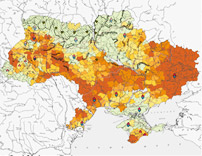 Карта деградации почв Украины